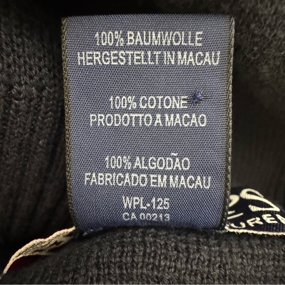 Chaps Ralph Lauren Knit V Neck Navy Blue Sweater - Picture 6 of 6